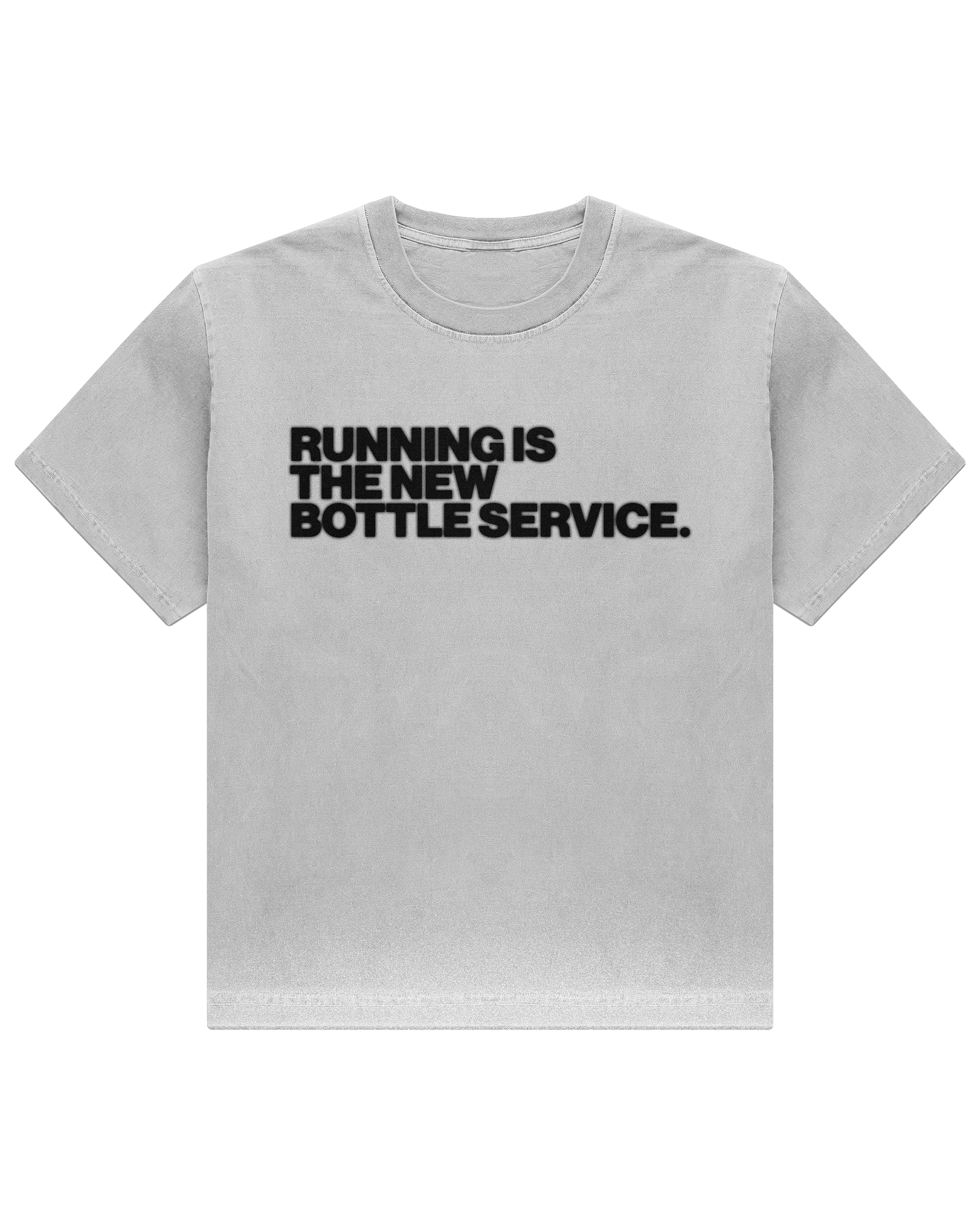 "Running is The New Bottle Service" Tee White